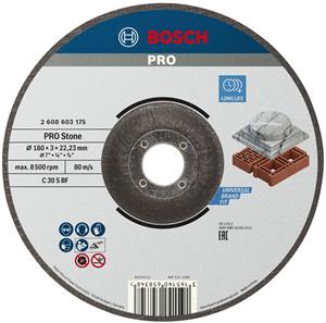 Bosch Trennscheibe Gekröpft Standard For Stone C 30 S Bf, 180 Mm, 22,23 Mm, 3,0 Mm