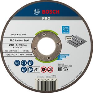 5x Bosch Doorslijpschijf recht Expert for Inox AS 46 T INOX BF, 125 mm, 2,0 mm