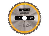 DeWalt DT1952 Cirkelzaagblad - 216 x 30 x 24T - Hout (Met nagels)