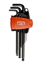 Bahco BE-9688 9-delige Inbussleutelset met kogelkop - 1,5-10mm