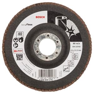 Bosch 2608608276 Lamellenschuurschijf X581 Best for Inox - K40 - 125mm - Recht