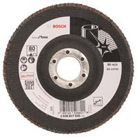 Bosch Fächerschleifscheibe X581, Best For Inox, 125 Mm, 80, Gewinkelt,Glasgewebeteller