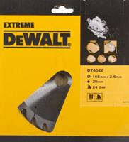 Kreissaegeblatt Handkr. 165/20mm 24WZ "DT4026-QZ" - DEWALT