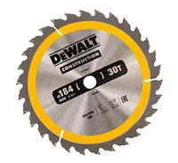 Dewalt Construction Circular Saw Blade Stationary - General Purpose 184mm 30T