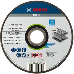 Bosch 2608603488 Best Rapido Doorslijpschijf - 125 x 22,23 x 0,8mm - metaal