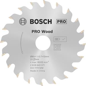 Ø 85mm Kreissägeblatt Holz für Handkreissägen - BOSCH