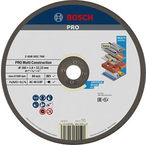 Bosch 2608602766 Rapido Doorslijpschijf - 180 x 22,23 x 1,6mm - multi