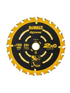 DeWalt DT10300 Extreme Cirkelzaagblad - 165 x 20 x 24T - Hout (Met nagels)