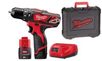 Milwaukee M12 BPD-202C 12V Li-Ion accu klopboor-/schroefmachine set (2x 2.0Ah accu) in koffer