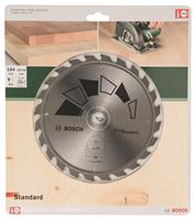Bosch Standard 2609256B57 Hardmetaal-cirkelzaagblad 184 x 20 mm Aantal tanden: 24 1 stuk(s)