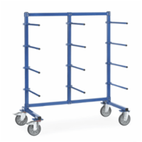 FETRA Draagarmwagen 4615-1 - 500 kg, 12 draagarmen enkelzijdig, PVC-slang - 1.600 x 800 mm