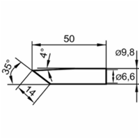 Ersatz-Lötspitze 14mm angeschr. SB Ersa