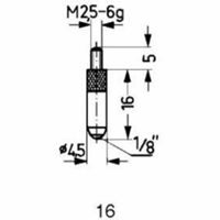 Käfer Messeinsatz Stahl Abbildung 16/16,0 mm - KAFER