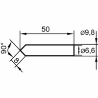 ERSA LötSpitz angeschrägt 8,0mm beidseitig Nr.0832MDLF