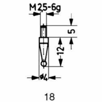 Käfer Messeinsatz HM Kugel Abbildung 18/ 5,0 mm - KAFER