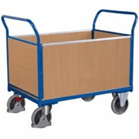 VARIOfit Vierwandwagen mit Holzwänden 1200x750mm