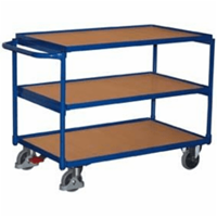 VARIOfit Tischwagen mit Schiebegriff und 3 Ladeflächen 835x495mm