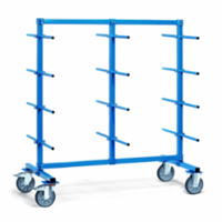 Fetra Tragarmwagen 2000x800mm, 24 Tragarme zweiseitig mit PVC-Schlauch überzogene Tragarme