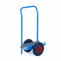 Fetra - Plattenroller in U-Form, mit Klemmbacken, Luft-Bereifung, 30-95 mm Klemmbreite