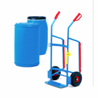 fetra - Fasskarre 2081, Luftreifen, Stützrad, Spanngurte, Tragkraft 250kg