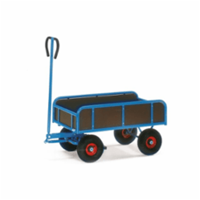 FETRA Handtrekwagen 4122 - 2-assig met 4 wanden - Laadvlak 945 x 545 mm