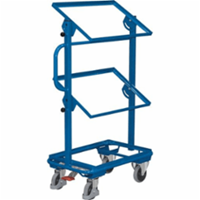 VARIOfit Beistellwagen mit 3 offenen Böden, neigbar 610x410mm