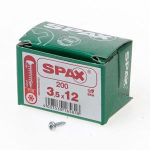 SPAX Bolkop 3,5x12mm Voldraad T-Star Plus 1000 Stuks Spaanplaatschroeven WIROX 0201010350125