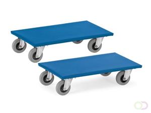 Fetra - Möbelroller 2er-Set Vollgummi 300kg Tragkraft