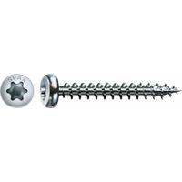 Universalschraube, 4 x 35 mm, 1000 Stück, Vollgewinde, Halbrundkopf, T-STAR plus T20, 4CUT, WIROX - 0201010400355 - Spax