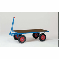 Fetra Handpritschenwagen mit Plattform, Luft-Bereifung, 1200x800 mm