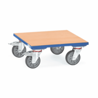 FETRA Rolplateau KF 6 - 400 kg, met houten platform - Laadvlak 500 x 500 mm