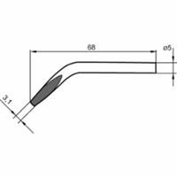 Ersa 0032JD Soldeerpunt Beitelvorm, gebogen Grootte soldeerpunt 3.10 mm Inhoud: 1 stuk(s)