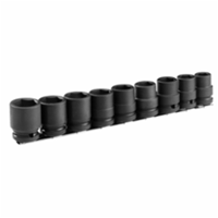 FACOM Set van 9 korte krachtdoppen 1/2" 6-kant op rail, metrische maten NS.J9