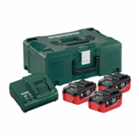 METABO Accu 18V 5,5Ah LiHD Driedelige Basisset met Lader in MetaLoc Koffer - 685069000