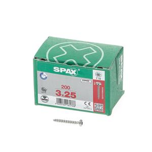 SPAX Spaanplaatschroef voldraad Bolkop met Pozidriv 3x25mm Staal Elektrolytisch verzinkt