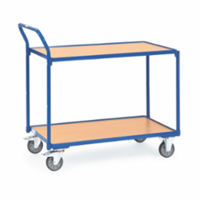 FETRA Tafelwagen 2742 - met 2 etages, greep omhoogstaand - Laadvlak 1.000 x 600 mm