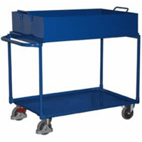 VARIOfit Tischwagen mit abnehmbarer Wanne, Schiebegriff und 2 Ladeflächen 995x595mm