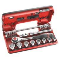 FACOM Compacte doppendoos 3/8" - â€œDetection boxâ€ 6-kant - 18 stuks