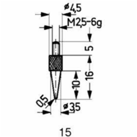 Messeinsatz Stahl Abb.15/ 0,5mm Käfer - KÄFER MESSUHRENFABRIK GMBH &CO. KG