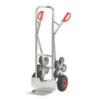 Fetra - Aluminium-Treppenkarre, mit fünfarmigen Radsternen, Schaufelbreite 320mm