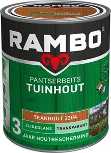 Rambo Pantserbeits Tuinhout zijdeglans teakhout transparant 750 ml