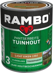 Rambo Pantserbeits Tuinhout zijdeglans lichteiken transparant 750 ml