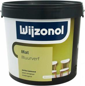 Wijzonol muurverf mat lichte kleur 1 ltr