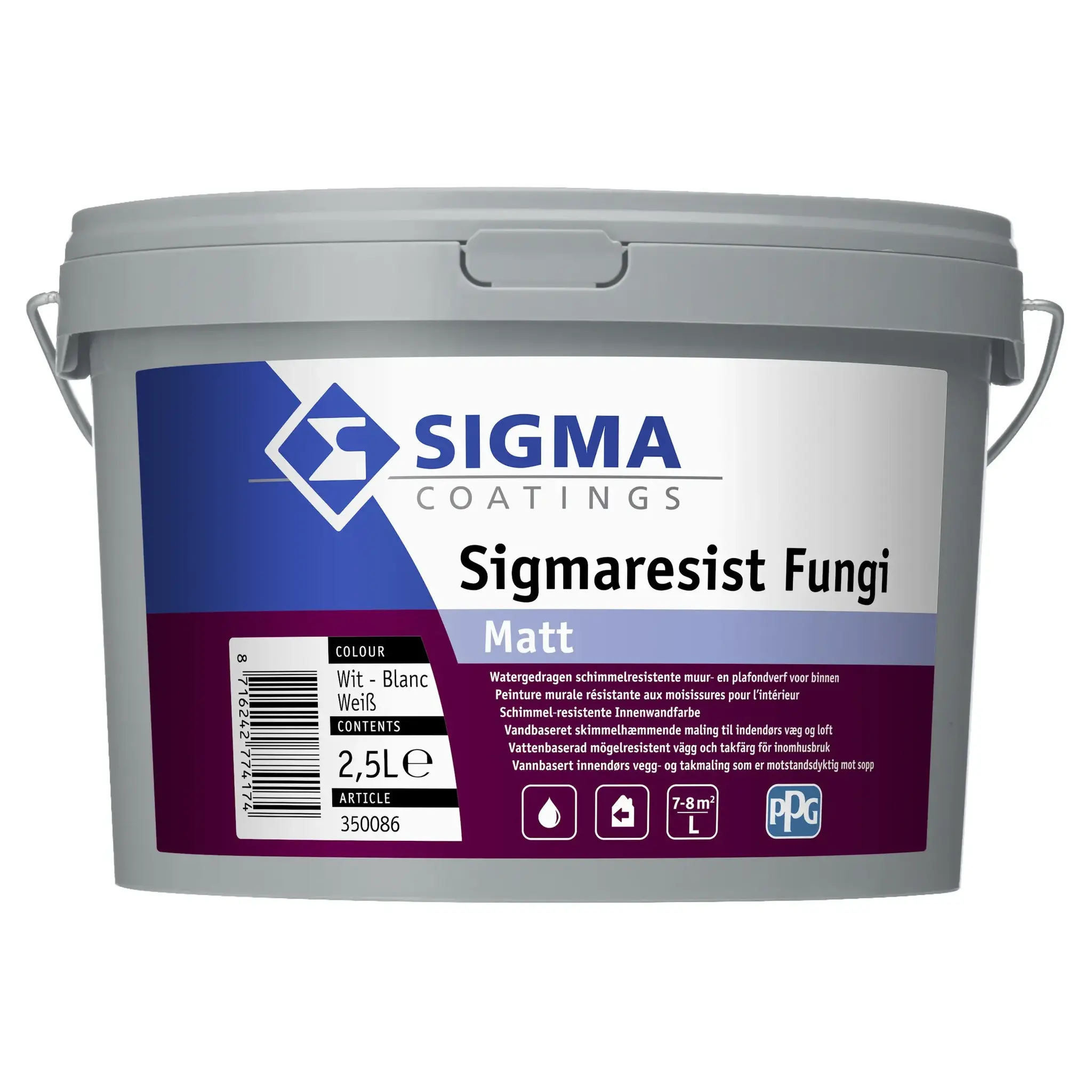 Sigma Coatings resist fungi matt wit 10 ltr