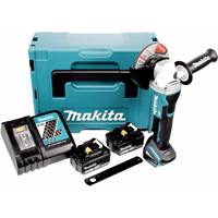 Makita DGA505RTJ 18 Volt Haakse Slijper 125mm + 2 accu's in Mbox