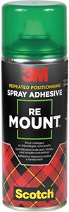 3M ReMount lijmspray. niet-permanent. 400 ml (fles 400 milliliter)