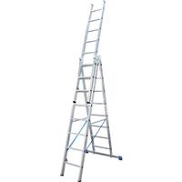 KRAUSE Multifunctionele ladder van aluminium 3 x 9 sporten