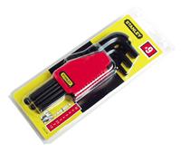 Stanley Inbusset. 9-delig. 1.5-10mm. rood