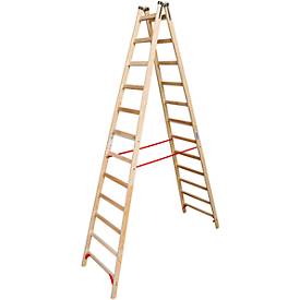 Hout Ladder Werkhoogte (max.): 3.25 m Krause 170088 Hout 8.5 kg