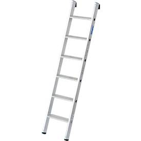 enkele ladder Krause, TRBS 2121-2, werkhoogte 2700 mm, 6 antisliptreden met T 80 mm, voetplug, aluminium